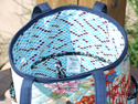 Pagoda blue interior with blue strap